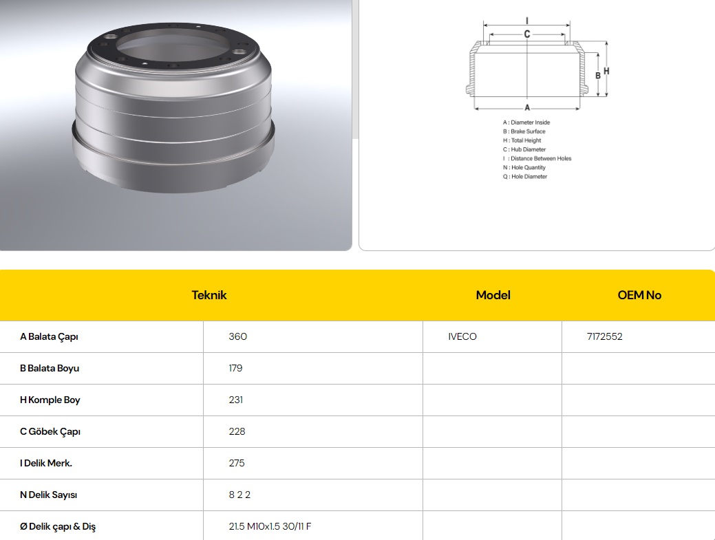 FREN KAMPANASI İVECO